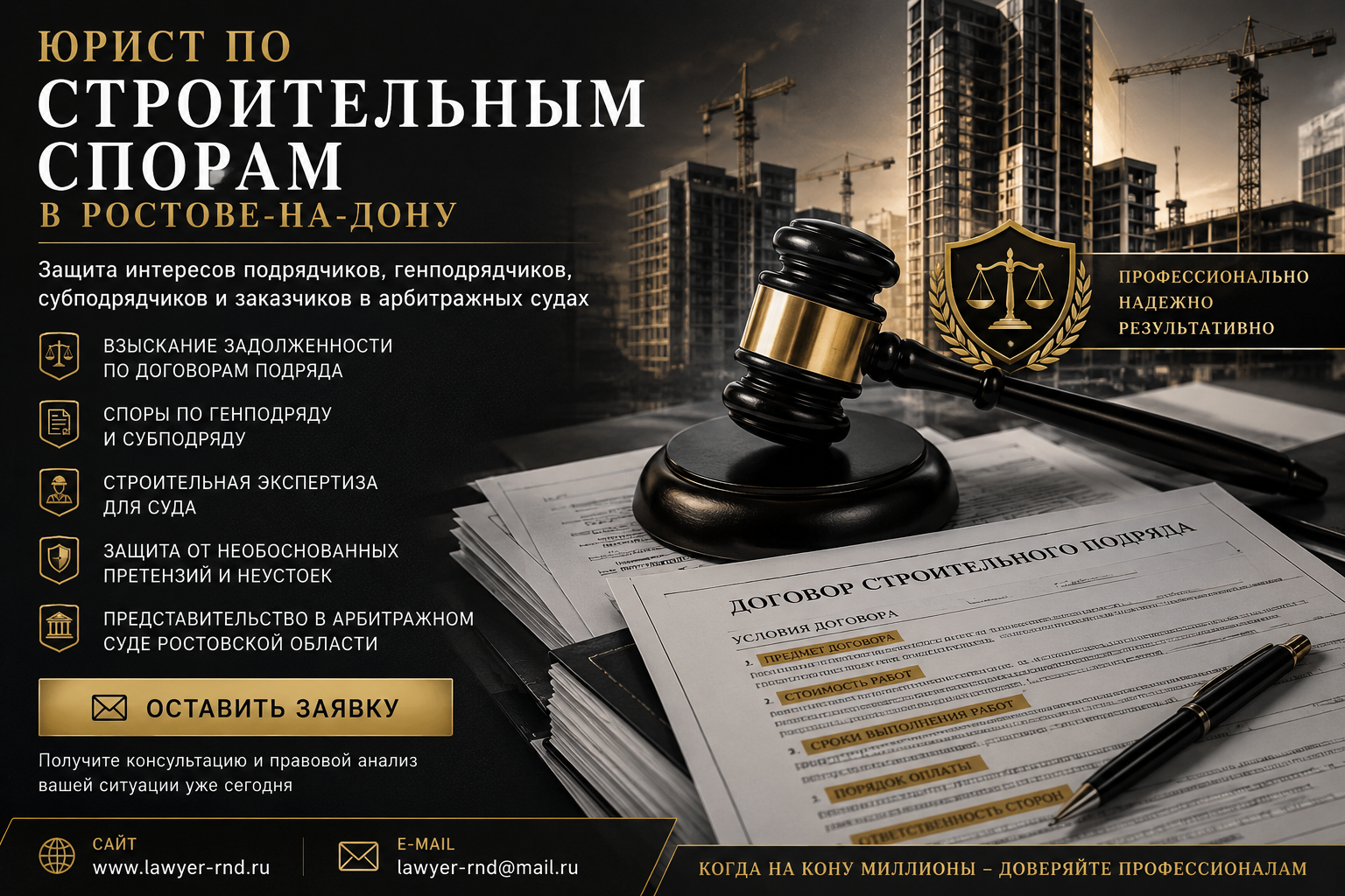 Юрист по строительным спорам