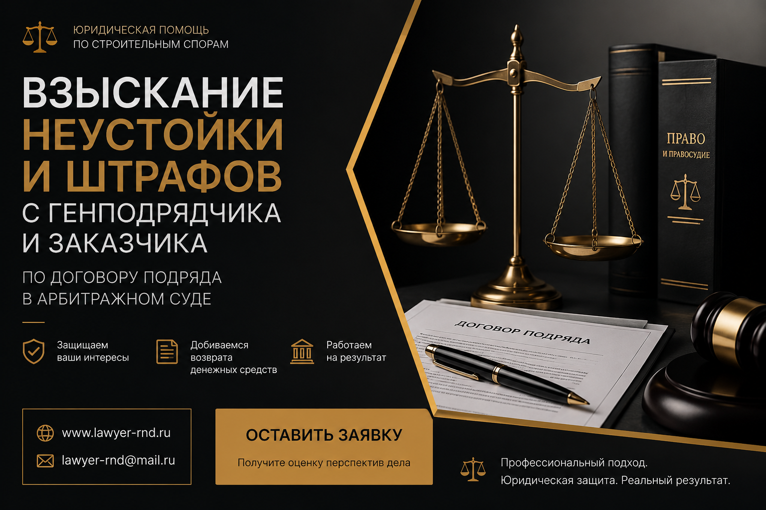 Взыскание неустойки и штрафов с генподрядчиков