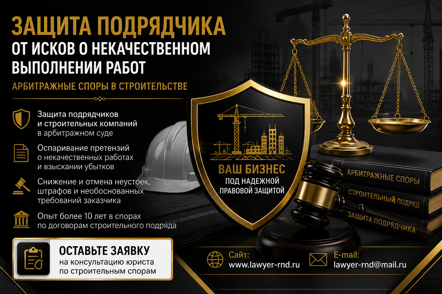 Защита от исков подрядчика от некачественных работ